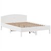vidaXL Lit biblioth&egrave;que sans matelas blanc 140x190 cm bois pin massif