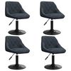 vidaXL Chaises pivotantes &agrave; manger lot de 4 gris fonc&eacute; velours
