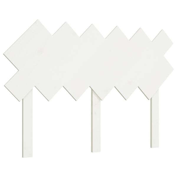 vidaXL T&ecirc;te de lit Blanc 122,5x3x80,5 cm Bois massif de pin