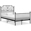vidaXL Cadre de lit sans matelas noir m&eacute;tal 120x200 cm