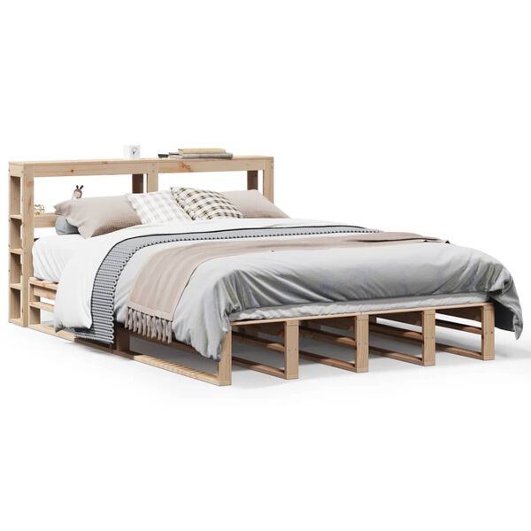 vidaXL Cadre de lit sans matelas 140x200 cm bois massif de pin