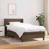 vidaXL Sommier &agrave; lattes de lit avec matelas Marron fonc&eacute; 90x190 cm