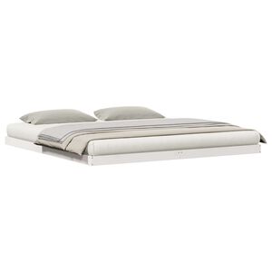 vidaXL Cadre de lit au sol Blanc 213,5 x 184 x 9 cm Pin massif