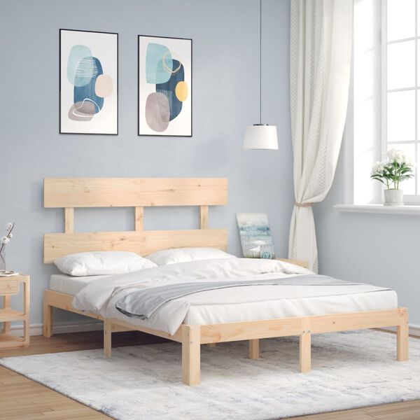 vidaXL Cadre de lit sans matelas 120x200 cm bois de pin massif