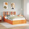 vidaXL Cadre de lit sans matelas cire marron 120x190cm bois pin massif
