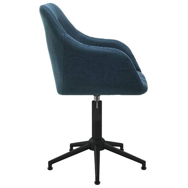 vidaXL Chaise pivotante de salle &agrave; manger Bleu Tissu