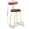 vidaXL Tabourets de bar lot de 2 49x43x88 cm bois de manguier massif