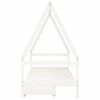 vidaXL Cadre de lit d'enfants tiroirs blanc 90x190 cm bois pin massif