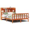 vidaXL Lit biblioth&egrave;que sans matelas cire marron 140x200 cm pin massif