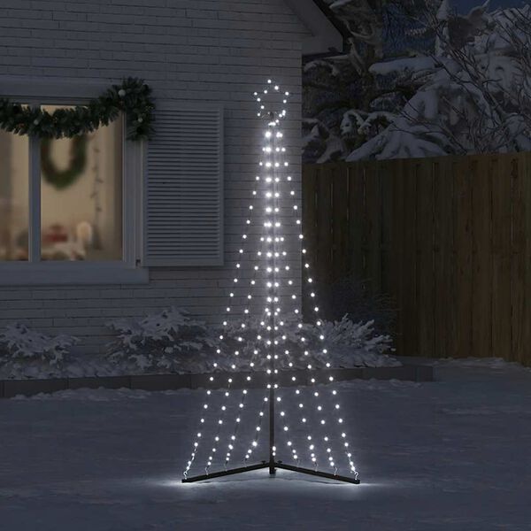 vidaXL Sapin de Noël à LED 339 LED blanc froid 187 cm
