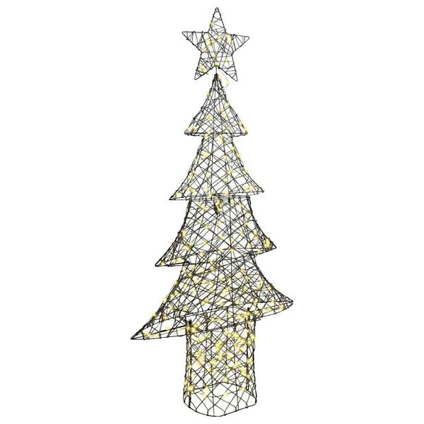 vidaXL Sapin de No&euml;l avec 240 LED Blanc chaud 180 cm Rotin