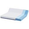 vidaXL Matelas Blanc et Bleu 180 x 200 cm Tissu jacquard