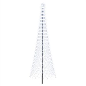 vidaXL Arbre de No&euml;l LED 400 cm 450 LED Blanc froid Fer Noir