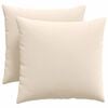 vidaXL Coussins de canap&eacute; 2 pc tissu Beige 50 x 50 cm