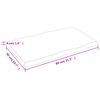 vidaXL Dessus de table bois massif traité bordure assortie