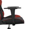 vidaXL Chaise de jeu Noir et rouge bordeaux Similicuir
