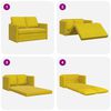 vidaXL Canap&eacute;-lit 2 en 1 jaune fonc&eacute; 122x204x55 cm velours