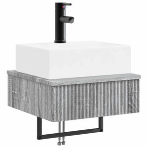 vidaXL Basin de lavage mural Sonoma gris 40 x 41 x 39 cm