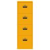 vidaXL Cabinet de Dossier Jaune moutarde 44 x 50 x 106.5 cm