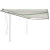 vidaXL Auvent manuel 4,5 x 3,5 m Cr&egrave;me 100 % polyester