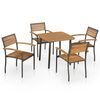 vidaXL Ensemble &agrave; manger d'ext&eacute;rieur 5pcs Bois acacia solide et acier