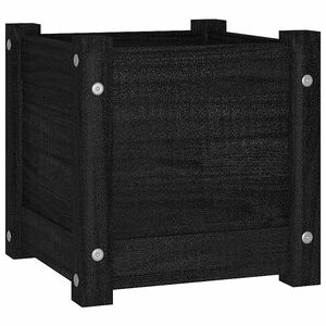 vidaXL Jardini&egrave;re d'ext&eacute;rieur Noir 31x31x31 cm Bois de pin massif