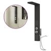 vidaXL Syst&egrave;me de panneau de douche Aluminium Noir