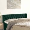 vidaXL T&ecirc;te de lit avec oreilles Vert fonc&eacute; 147x16x78/88 cm Velours