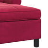 vidaXL Chaise longue avec coussin Bordeaux 91 x 157 x 91 cm Velours
