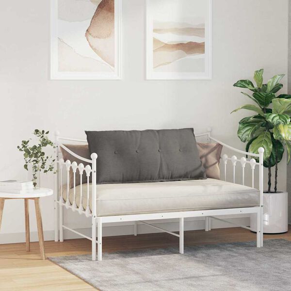 vidaXL Coussin de Dos Gris clair 100 x 50 cm Tissu en velours c&ocirc;tel&eacute;