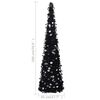 vidaXL Sapin de Noël artificiel escamotable noir 180 cm PET
