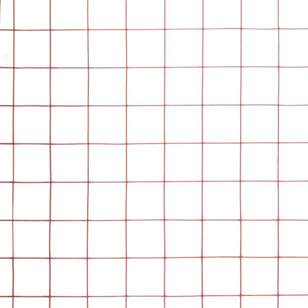 vidaXL Grillage Acier avec rev&ecirc;tement en PVC 10x1 m Rouge