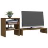 vidaXL Support de moniteur Marron miel 81x20x30 cm Bois de pin solide