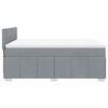 vidaXL Sommier &agrave; lattes de lit avec matelas Gris clair 140x200cm Tissu