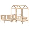 vidaXL Ensemble de lit de jour et de banc avec toit sans matelas