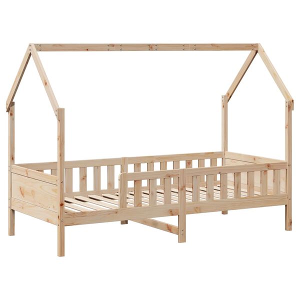 vidaXL Cadre de lit d'enfants forme de maison sans matelas pin