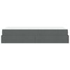 vidaXL Cadre de lit avec matelas avec matelas 2 pcs Gris Fonc&eacute; tissu