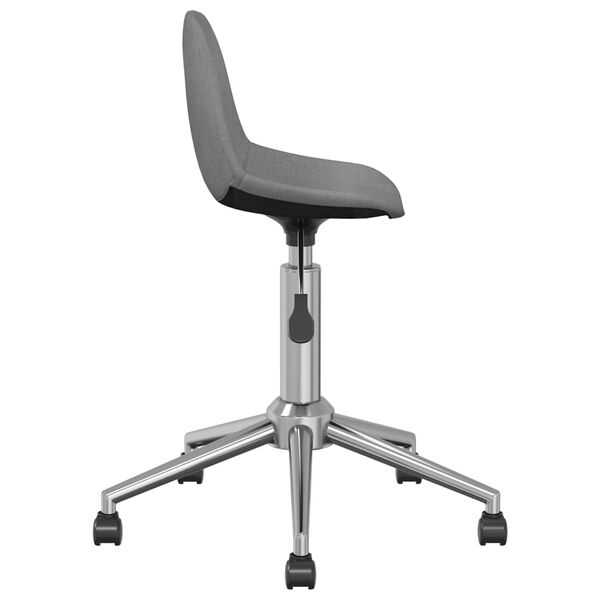 vidaXL Chaise pivotante de salle &agrave; manger Gris clair Tissu