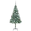 vidaXL Sapin de No&euml;l artificiel avec 300 LED Vert 180 cm PVC et Acier