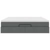 VidaXL Cadre de lit ottoman avec matelas gris foncé 180x200 cm tissu