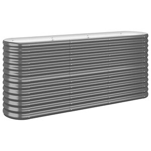 vidaXL Lit sur&eacute;lev&eacute; de jardin Acier galvanis&eacute; Anthracite