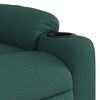 vidaXL Fauteuil de massage inclinable &eacute;lectrique Vert fonc&eacute; Tissu
