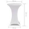 vidaXL Housses &eacute;lastiques de table &Oslash; 80 cm Blanc 2 pcs