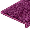 vidaXL Tapis d'escalier 30 pi&egrave;ces 65 x 21 x 4 cm Violet Bord rectangulaire