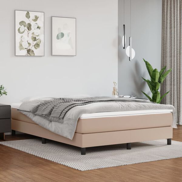 vidaXL Matelas de lit à ressorts ensachés Cappuccino 140x190x20 cm