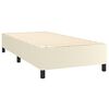 vidaXL Sommier &agrave; lattes de lit avec matelas Cr&egrave;me 80x200 cm Similicuir