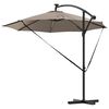 vidaXL Parasol Taupe 294 x 294 x 248 cm Polyester et Aluminium