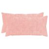vidaXL Housse de coussin 2 pc HEERLEN Rose 40 x 80 cm