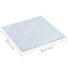 vidaXL Dalles de plancher autoadh&eacute;sives 5,11 m&sup2; PVC blanc marbre