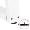 vidaXL Pieds de table &agrave; manger en forme de V, 2 pi&egrave;ces, blanc, 80 x (72-73,3) cm, acier